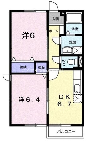 シャトーレインボーＢの物件間取画像